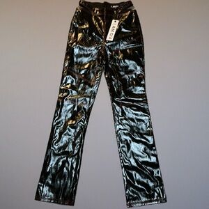 I.AM.GIA Black Vegan Leather Statement Pants – Back Zipper – New with Tags